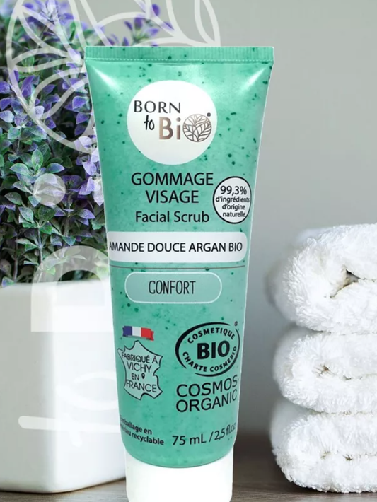 Gommage visage Amande douce & Argan bio - Born to Bio