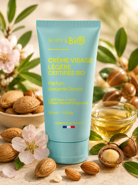 Crème visage hydratante Amande douce & Argan bio - Born to bio